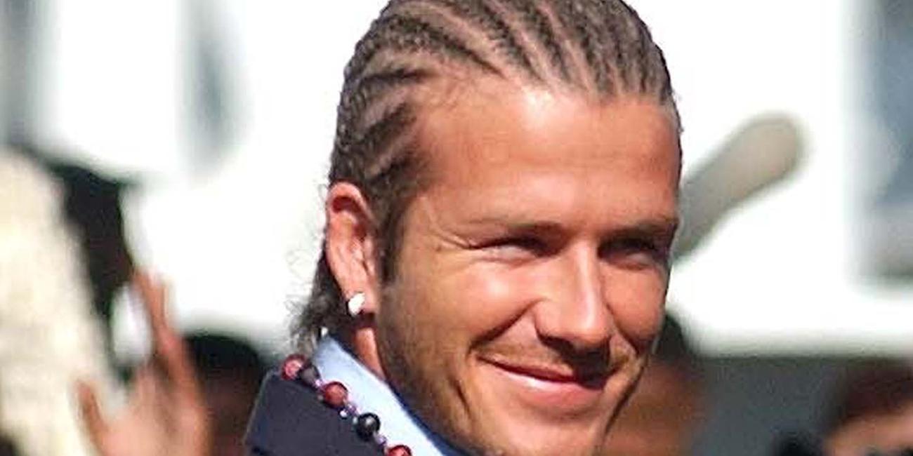 David Beckham mit Rastazöpfen im Jahr 2003.