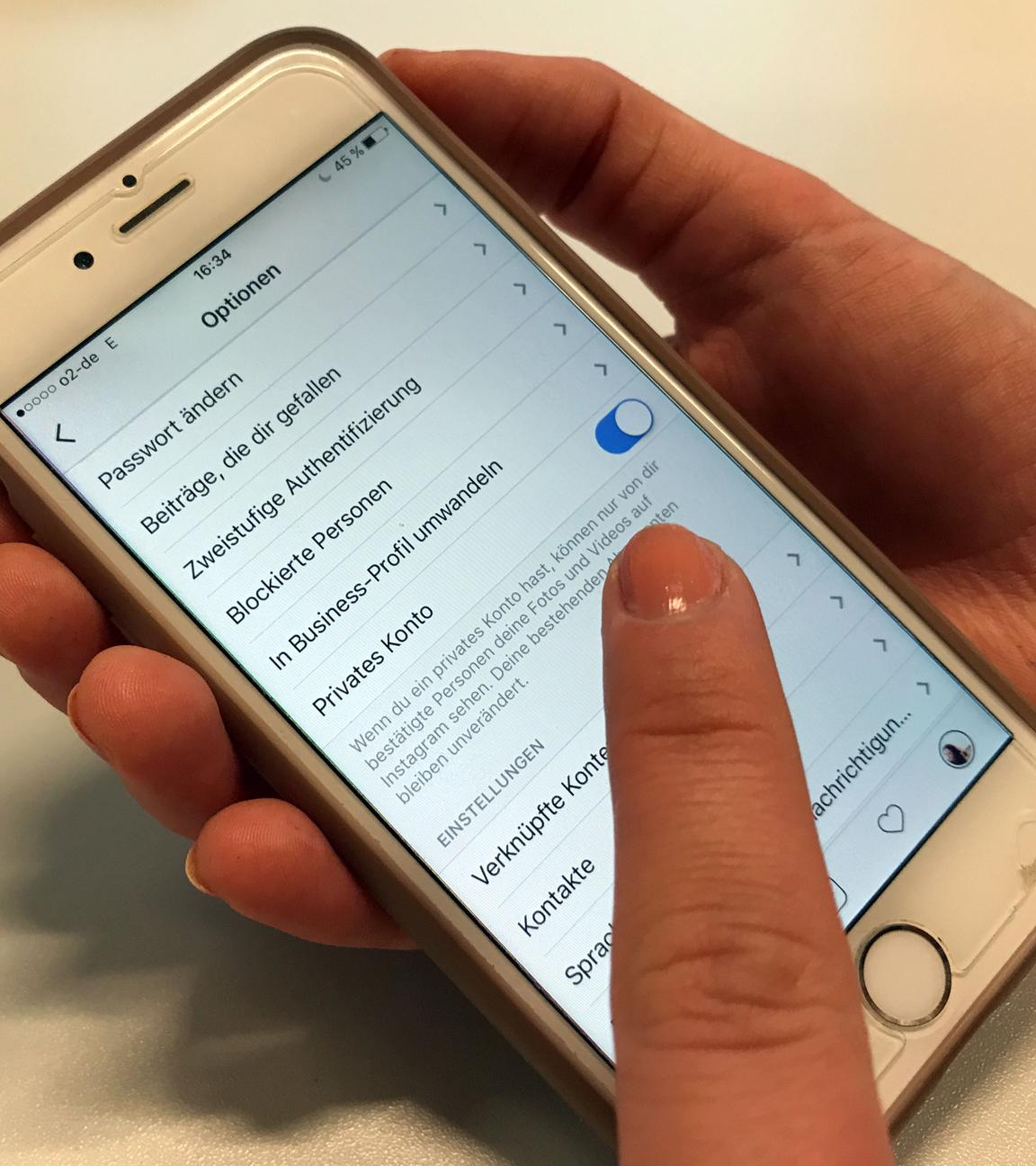 Privatsphäre-Einstellungen bei Instagram