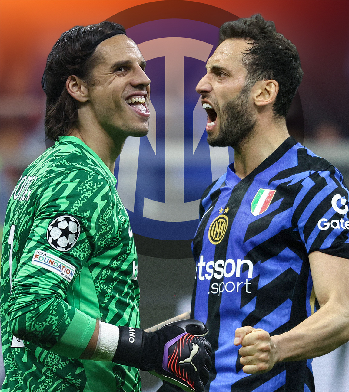 Yann Sommer und Hakan Calhanoglu