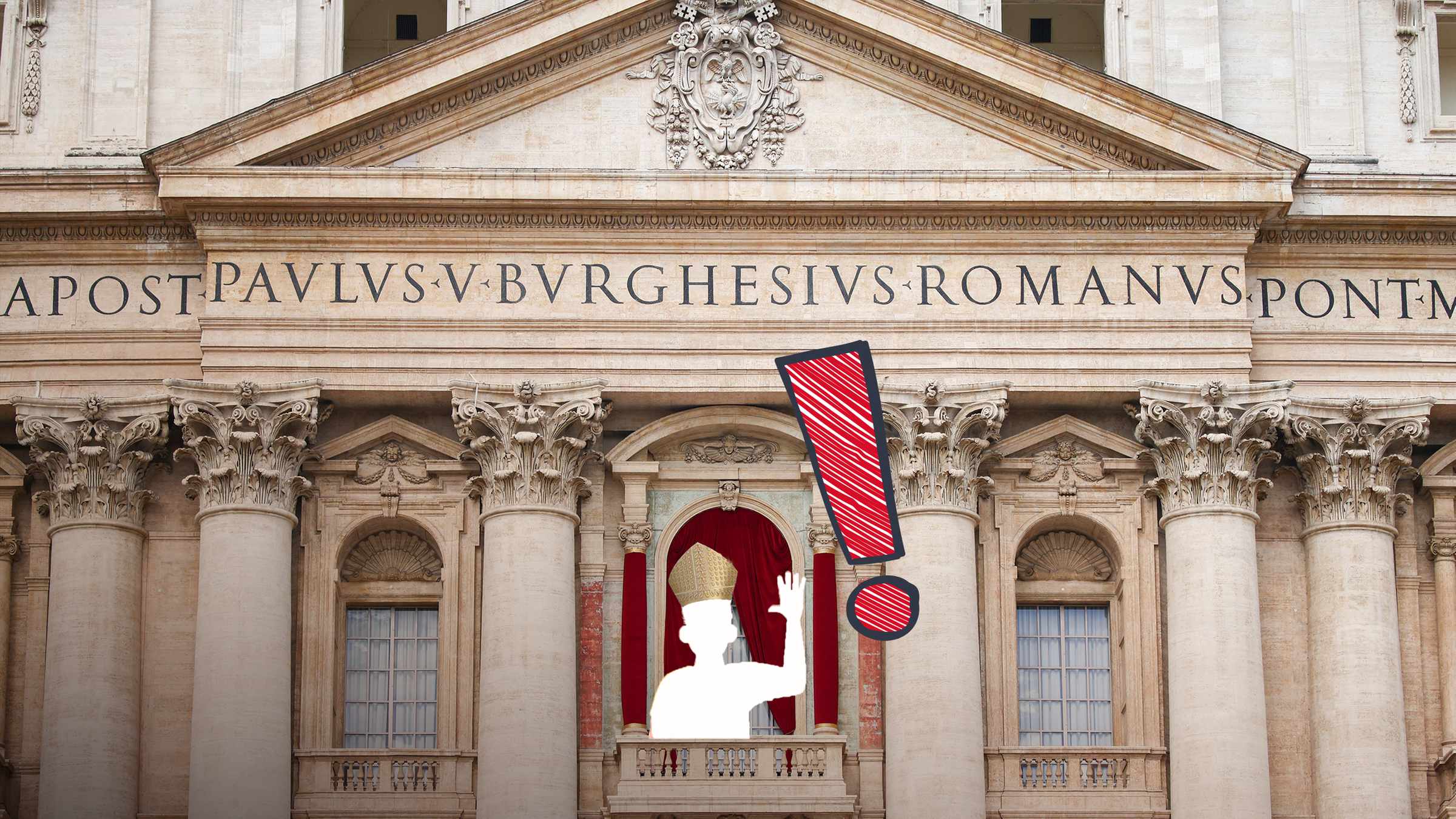Der Balkon, auf dem sich der neue Papst zeigen wird.