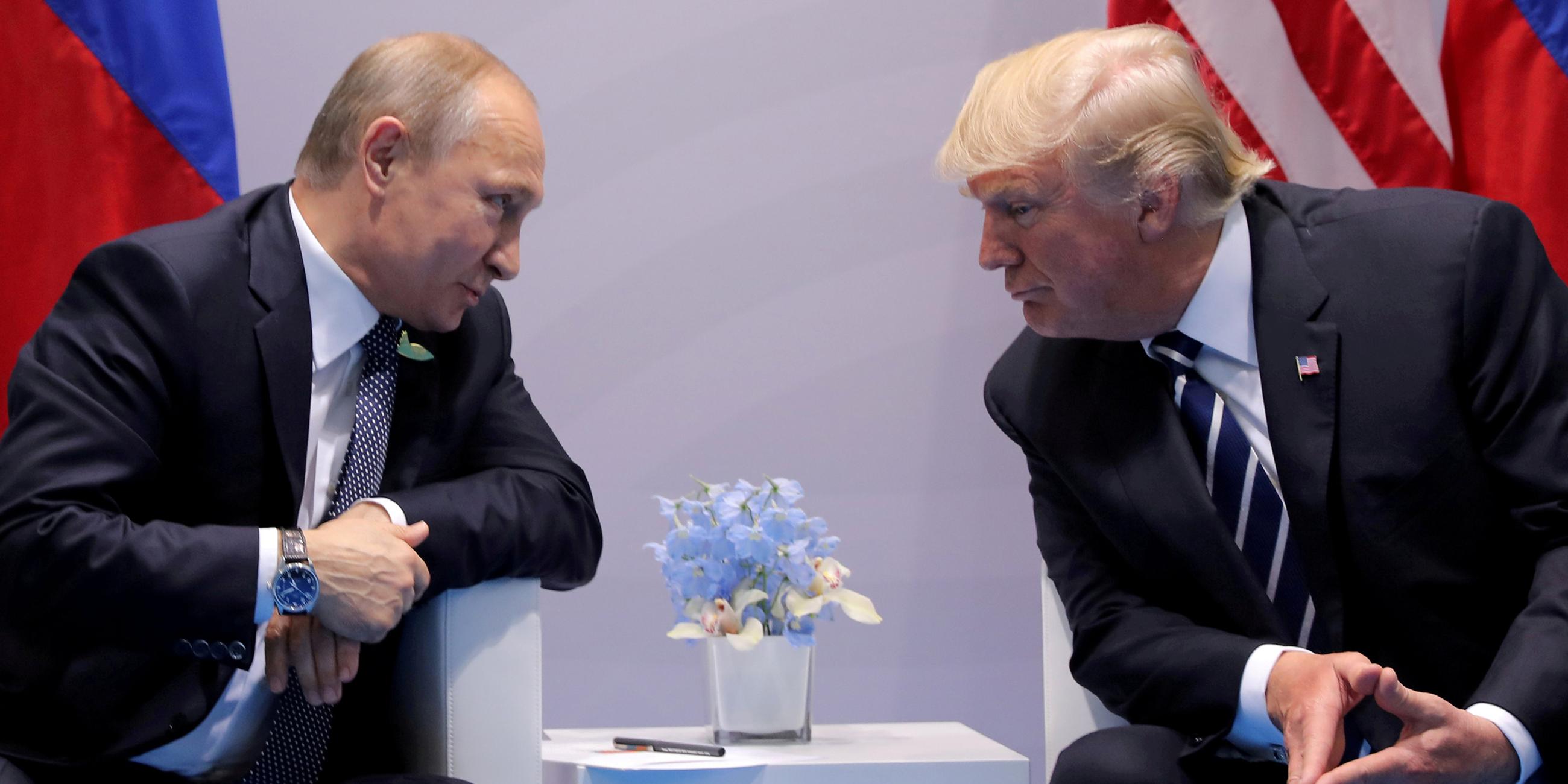 Archiv: Putin und Trump am 07.07.2017 in Hamburg